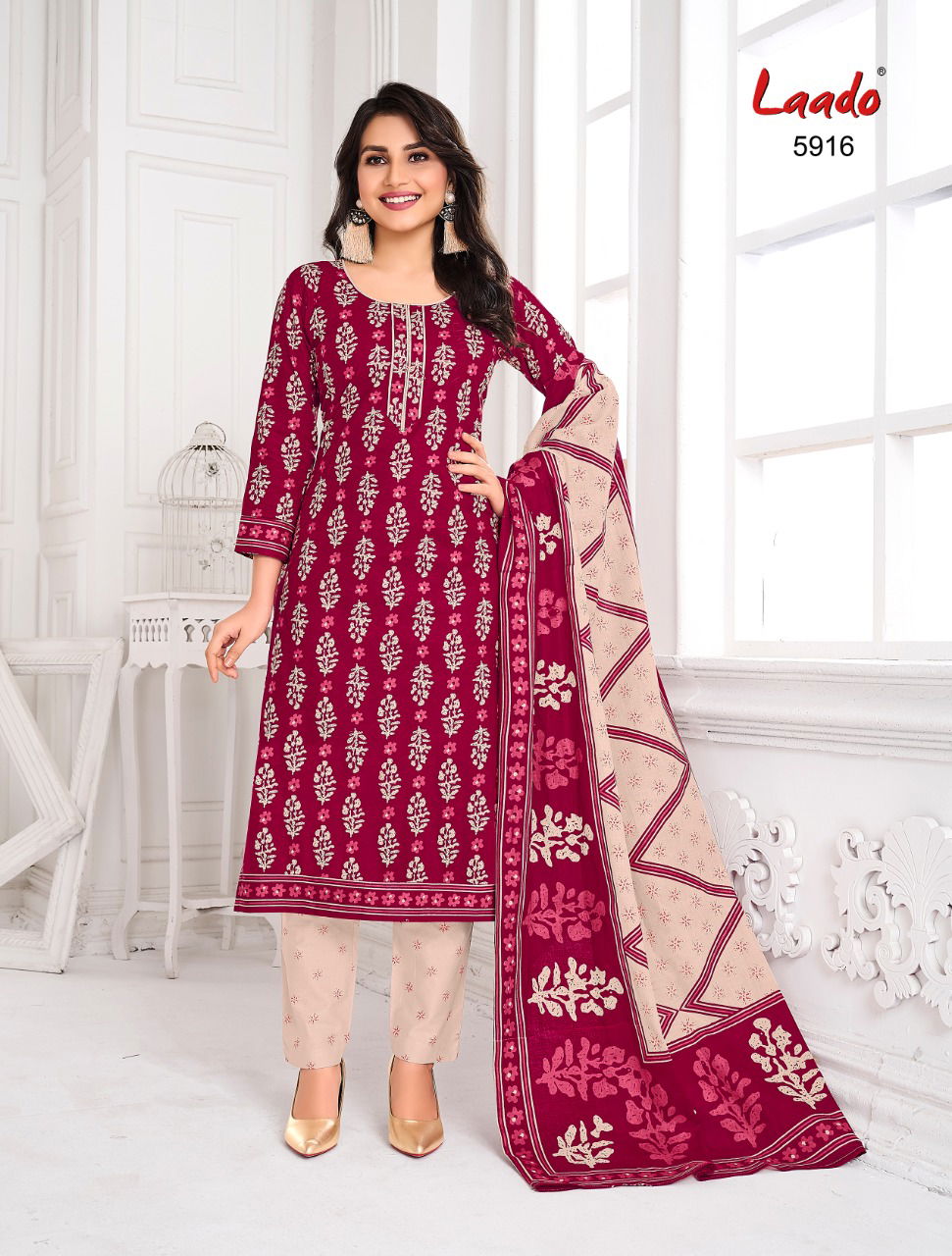 Laado Print 59 Regular Wear Cotton Printed Dress Material Collection